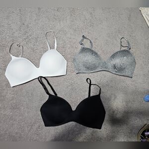 Lot of 3 T-Shirt Bras Sz 34 C NWOT